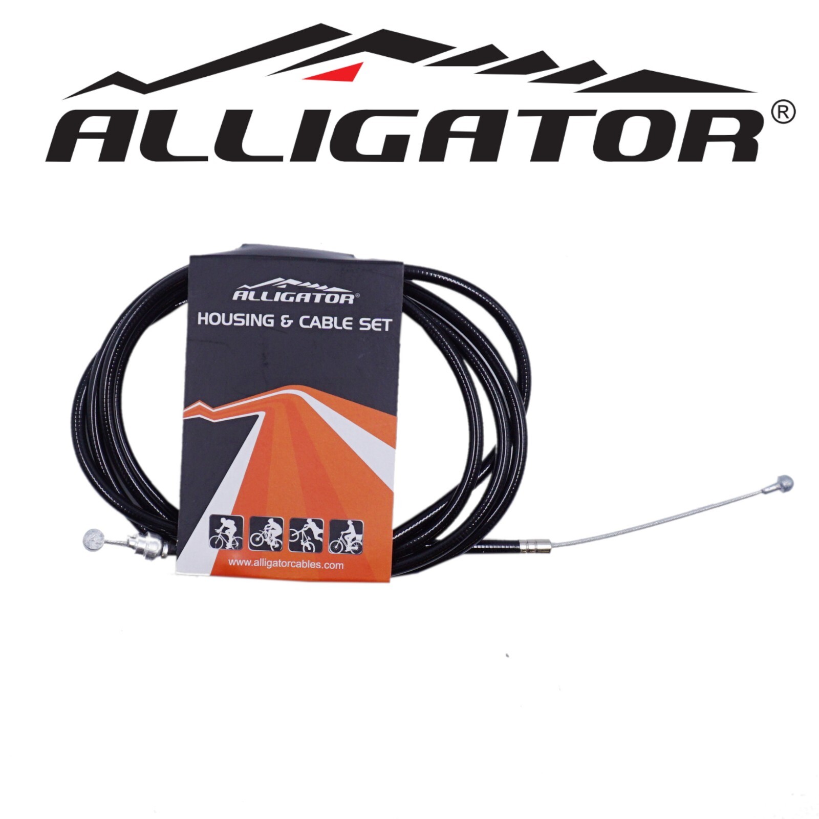 Alligator Black 5mm Housing / Casing & Universal Double Ended Bike Brake Cable