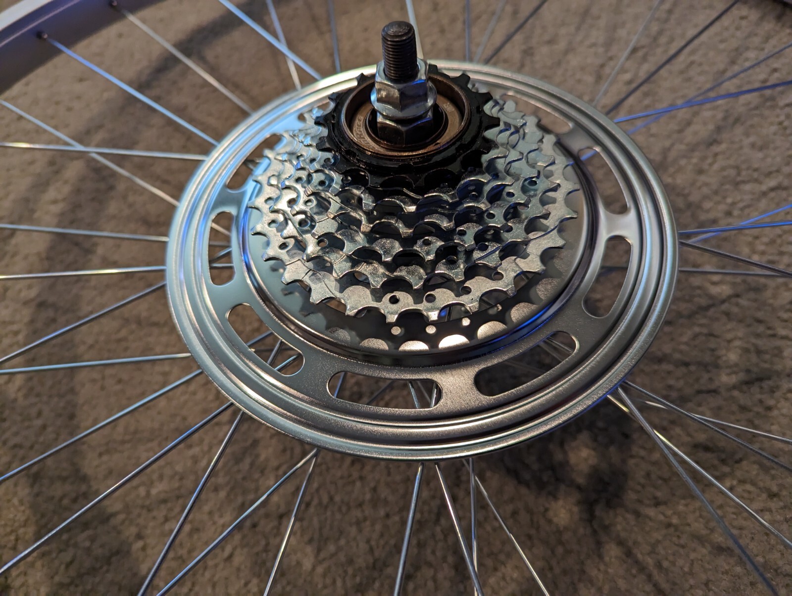 NEW CHROME 7 AND 1/2″ SPOKE PROTECTOR FOR MULTI-SPEED BICYCLES