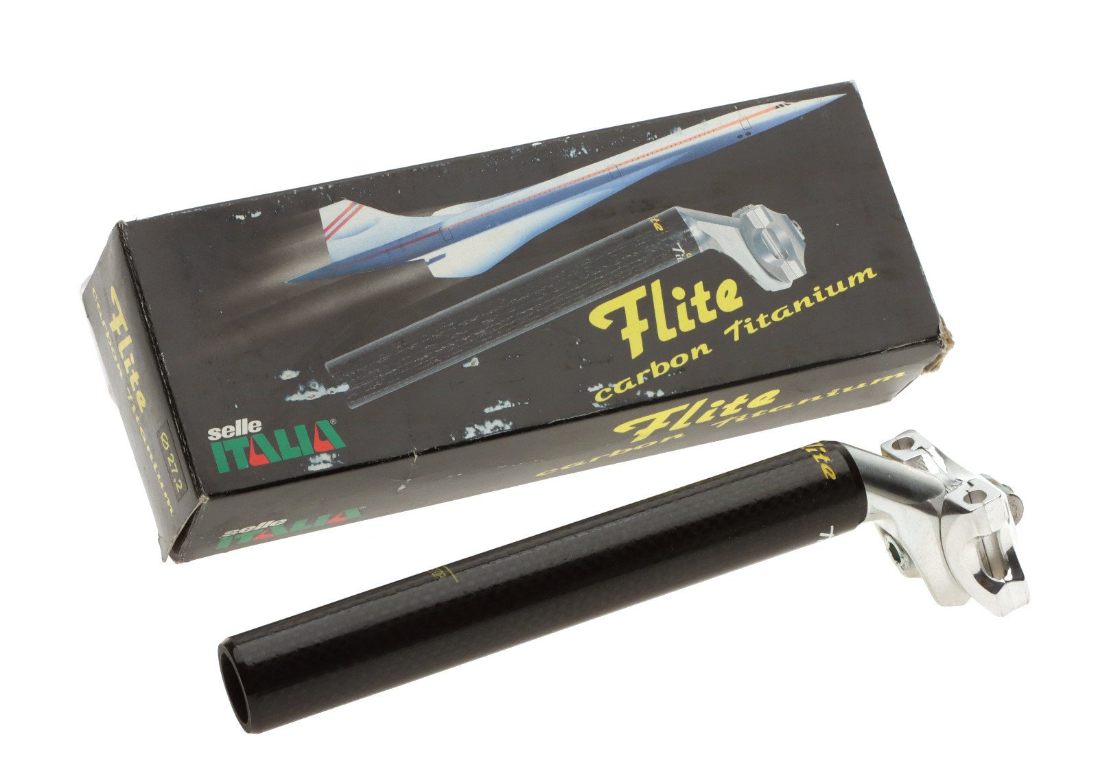 Selle Italia Flite Carbon Titanium Seatpost 27.2mm 220mm Silver NEW NOS RARE
