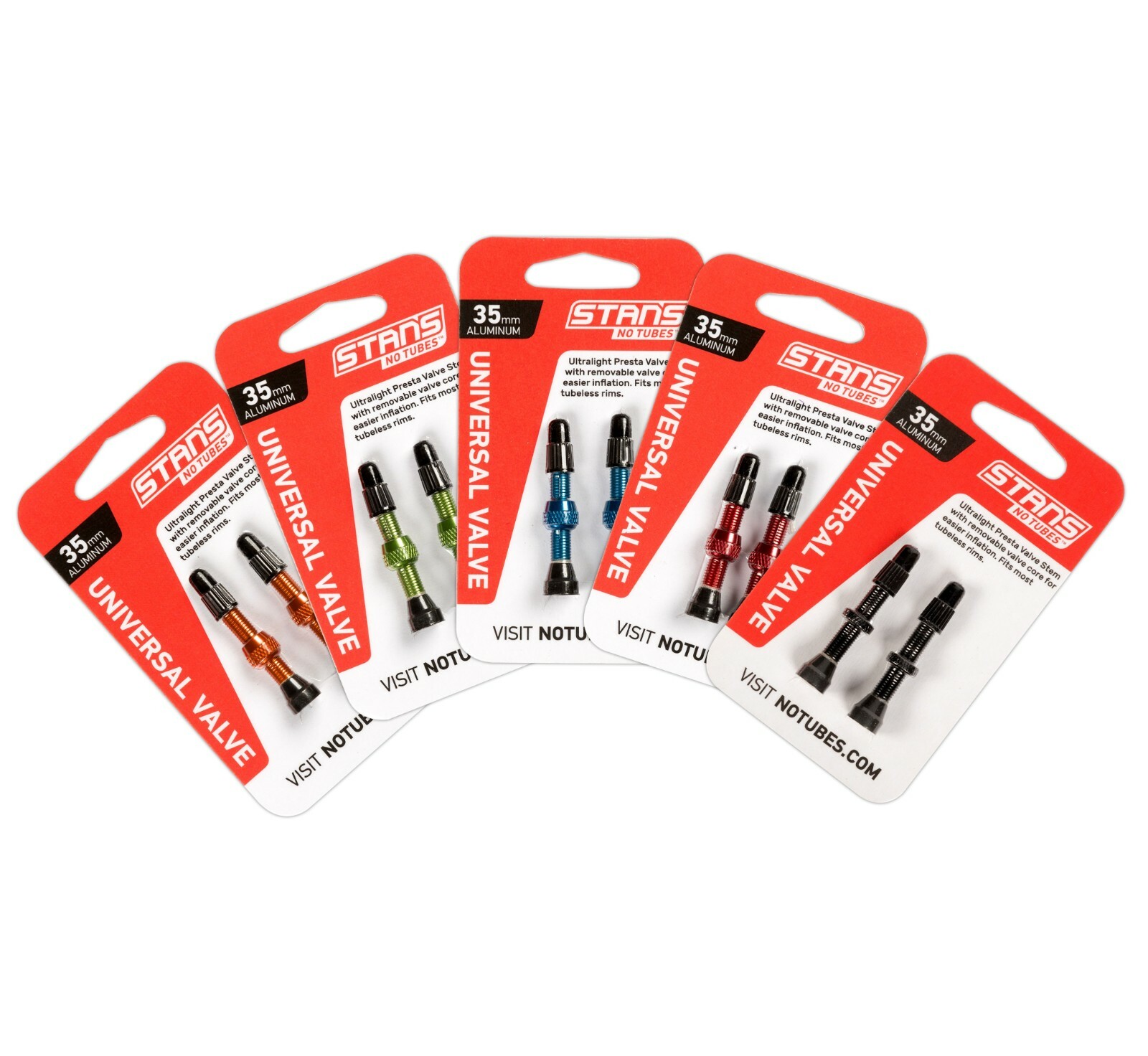 Stan’s NoTubes Alloy Valve Stems – All Colors – 35mm 44mm 55mm 80mm 100mm