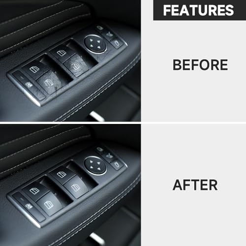 Front Left and Right Side Window Switch Button Covers Window Control Switch