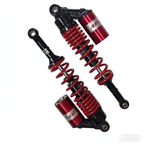 360mm 14.17 inch 7mm Spring Universal Motorcycle Air Shock Absorber Red Black