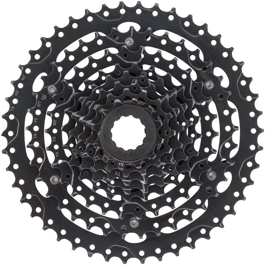 microSHIFT Acolyte Cassette – 8 Speed, 12-46t, Black, ED Coated