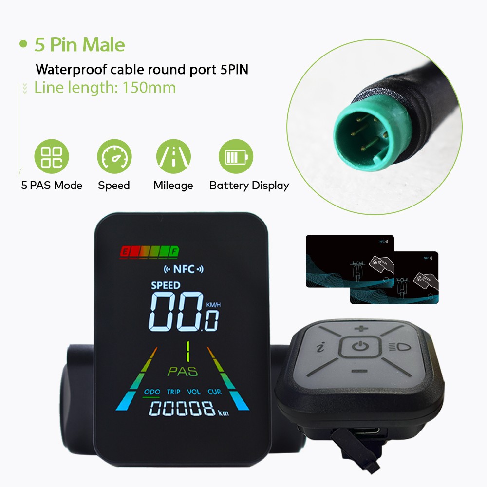 F3【UART2】Turn On The NFC EBike LCD Display Bicycle Speedometer Computer