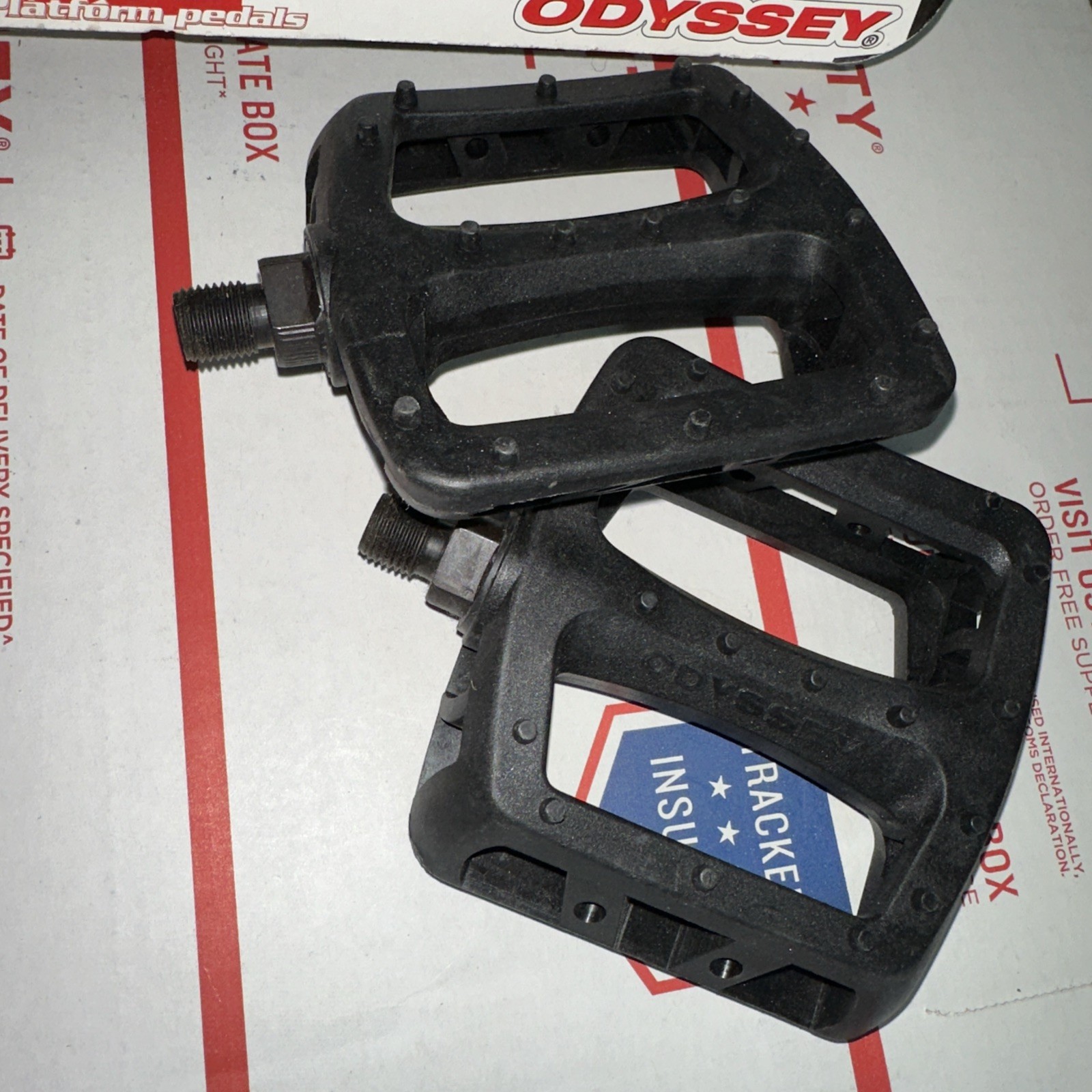 Odyssey Twisted PC Pedals – Platform, Composite/Plastic, 1/2 Black