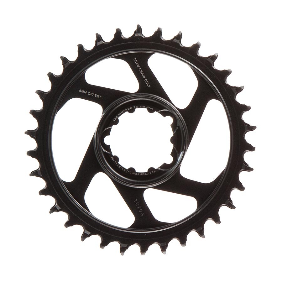 SRAM Eagle 34-Tooth Aluminum Chainring for 11/12-Speed, Direct Mount, Lunar Grey