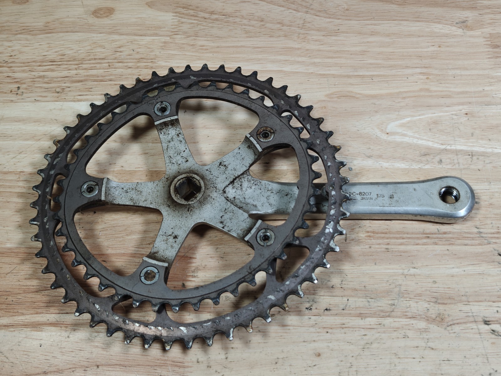 Shimano 600 FC-6207 175mm 52/42T Biopace Crankset 2x / Double