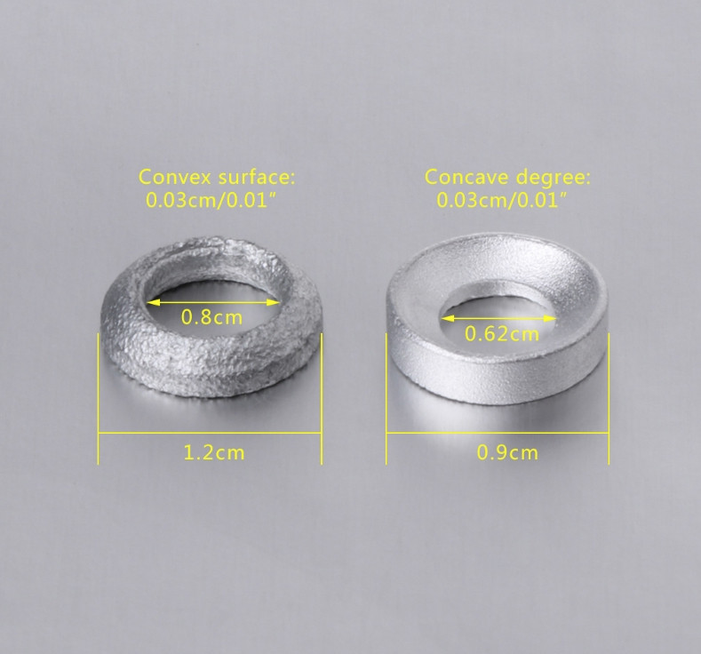 Bicycle M6 Brake Pad Adjusting Washers – 2 Pairs – 2 each Convex and Concave
