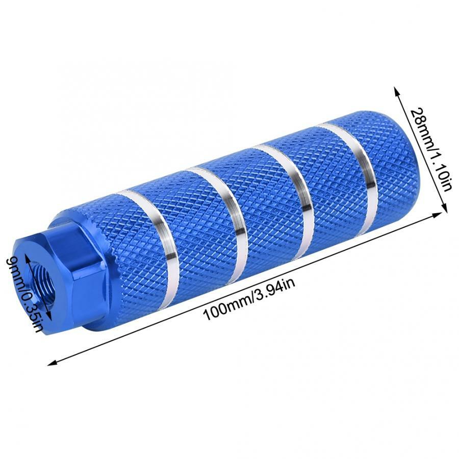 2pcs MTB BMX Bike Alloy Foot Stunt Pegs Footrest Lever Cylinder Grip 3/8» Axle
