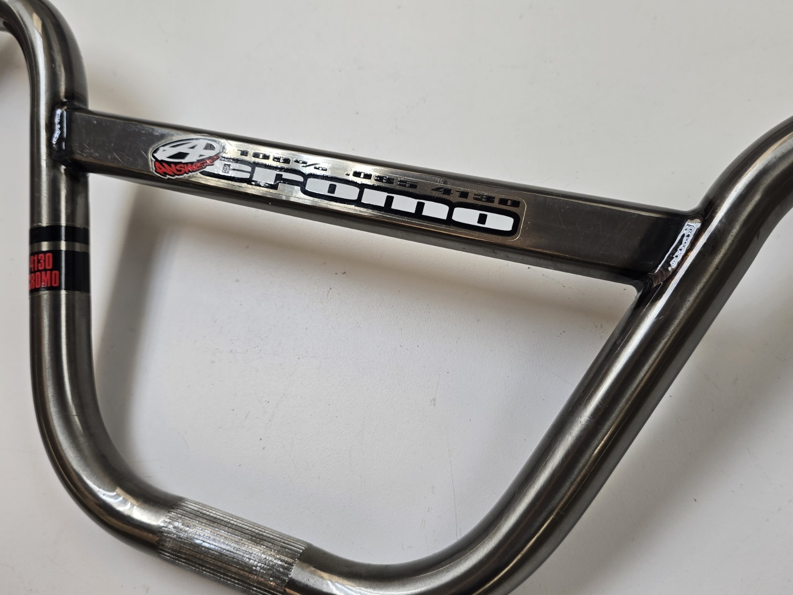 Answer Cruiser Handlebars Square Crossbar CrMo Raw Finish Mid School BMX Bars