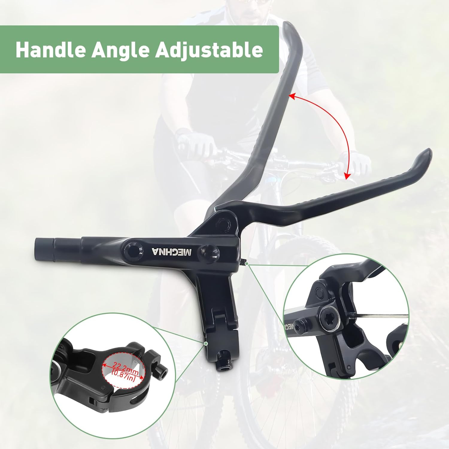 Hydraulic Brake Set Bike Disc Brakes Kit with Left Front 800Mm Right Rear 1550 M