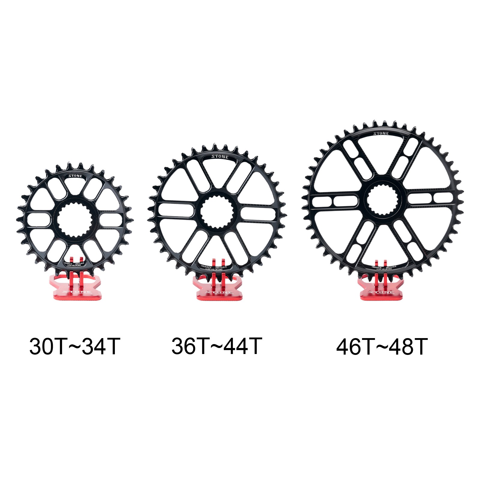Stone Chainring for Shimano M9100 M8100 M7100 M6100 Oval 30T To 48T Direct Mount