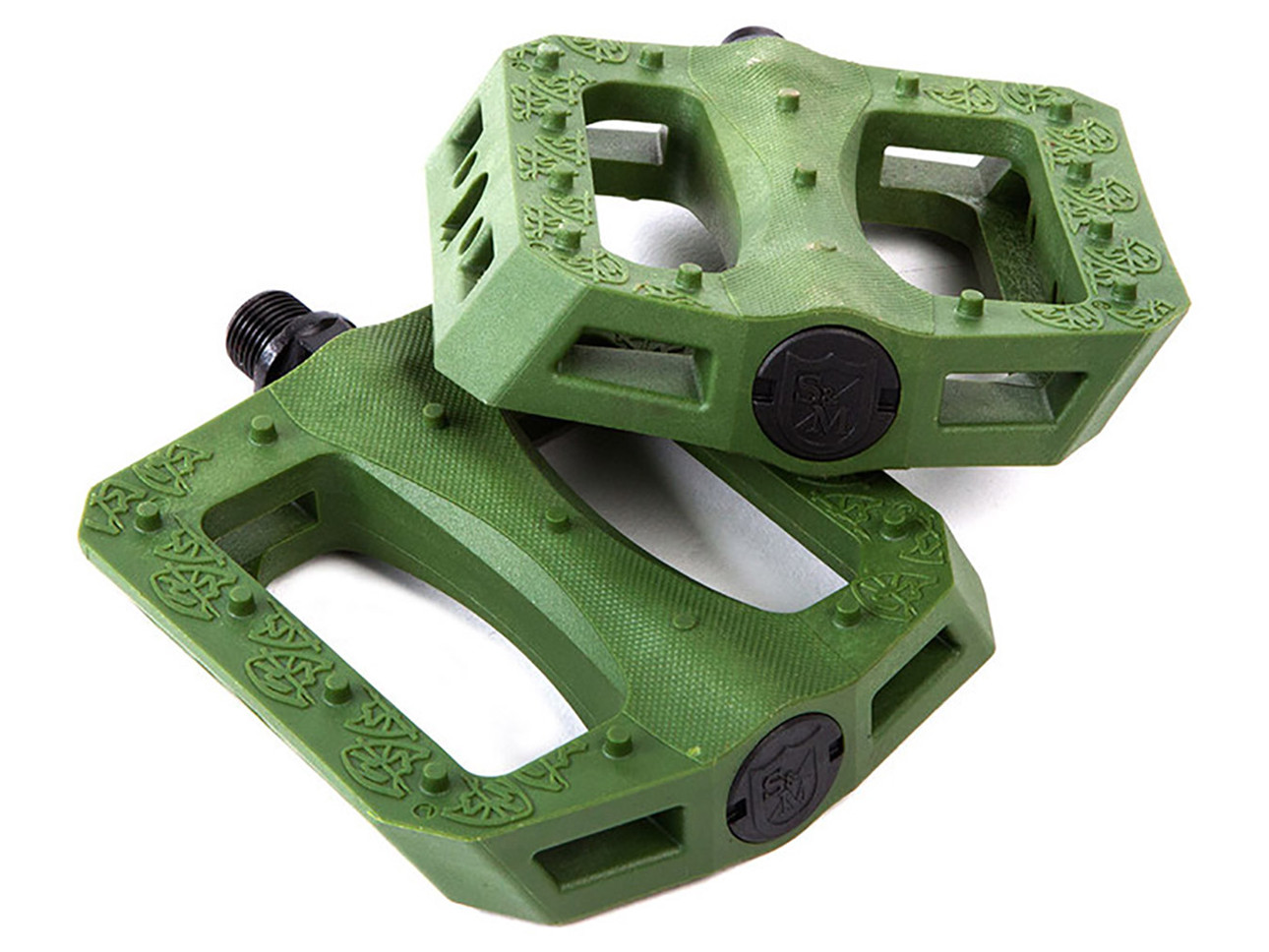 S & M Hoder BTM Pedals Dark Green 9/16