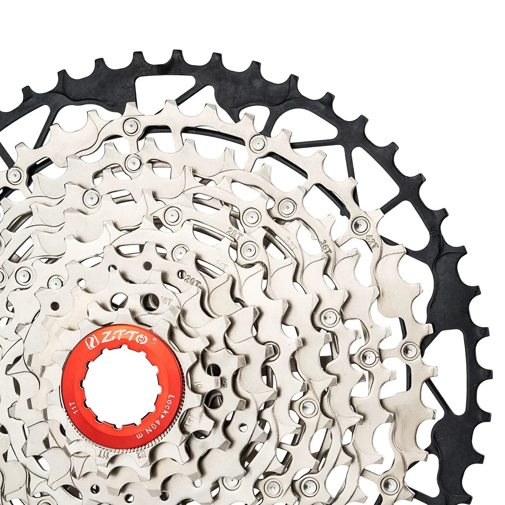 ZTTO 10-Speed MTB Cassette 11-40T/42T/46T/48T/50T Steel Freewheel HG Hub