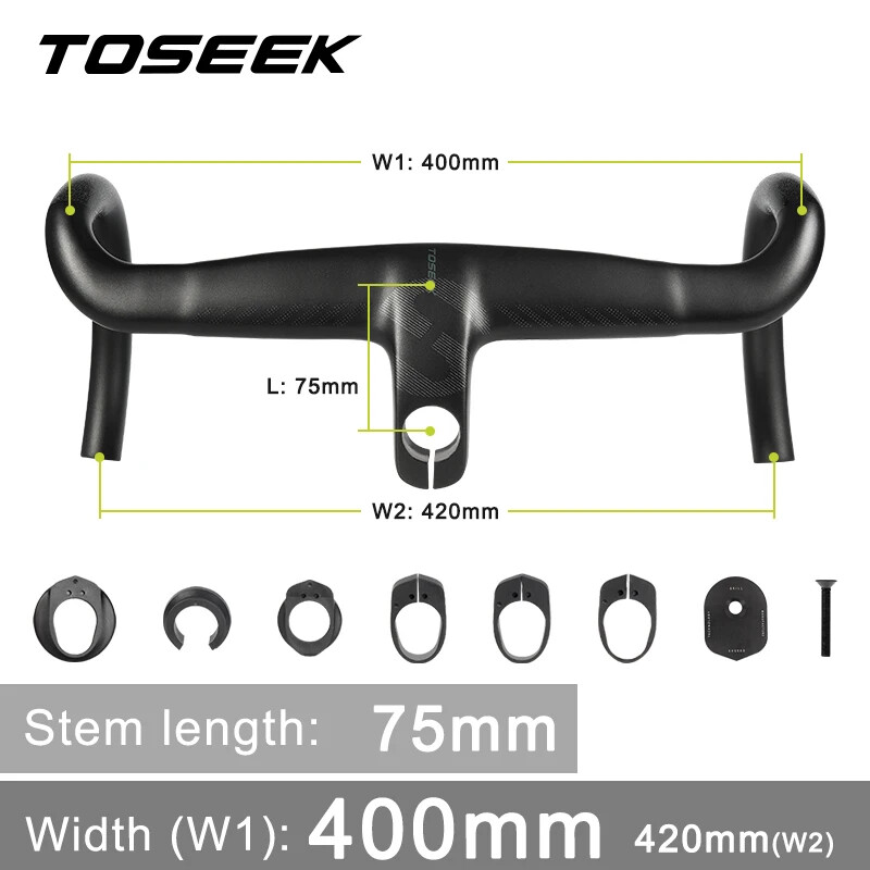 Road Bicycle Carbon Di2 Full Internal Cable Routing 28.6mm Integrated Handlebar