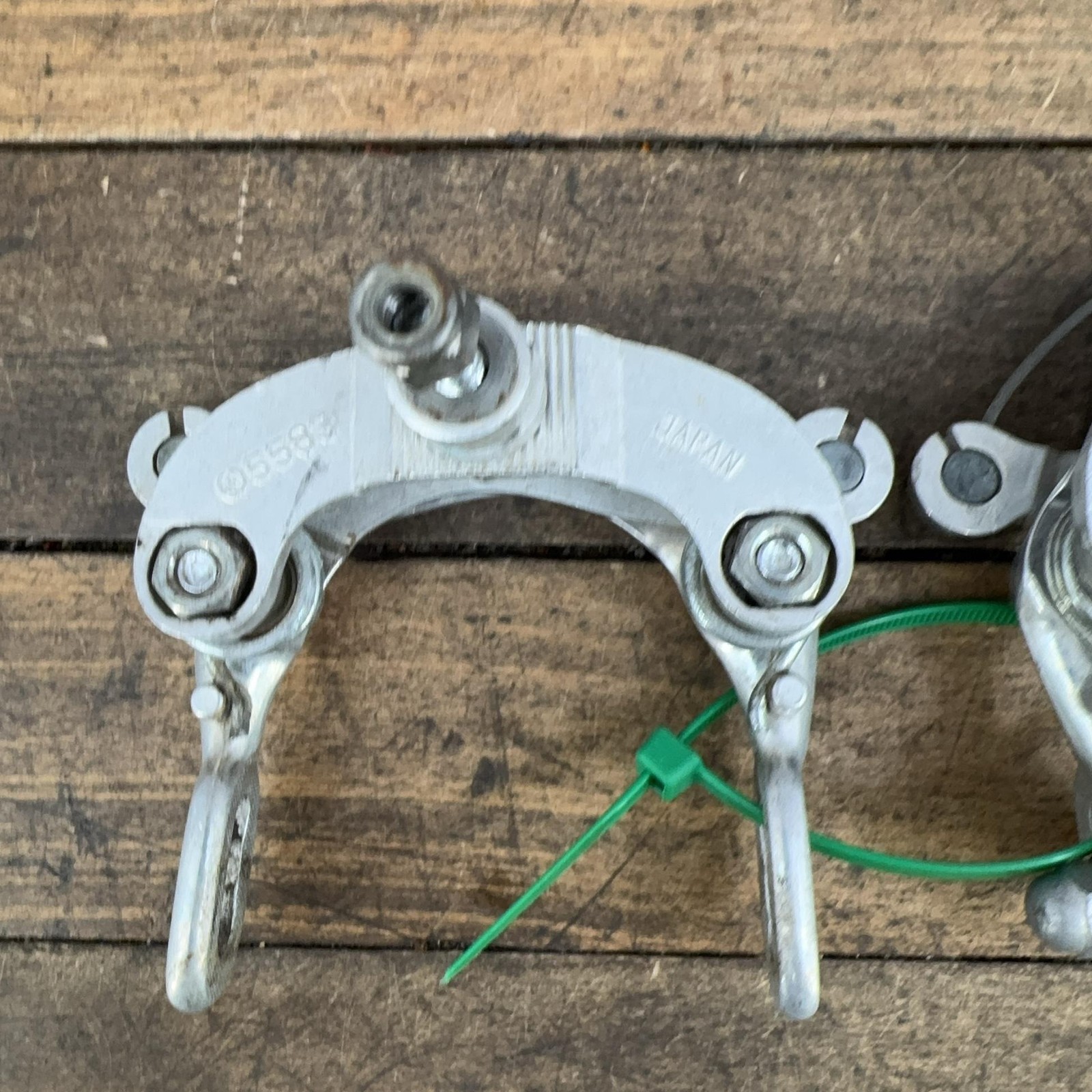 Vintage Dia-Compe Center Pull Caliper Brakes Set Drop Forged Silver 70s Japan