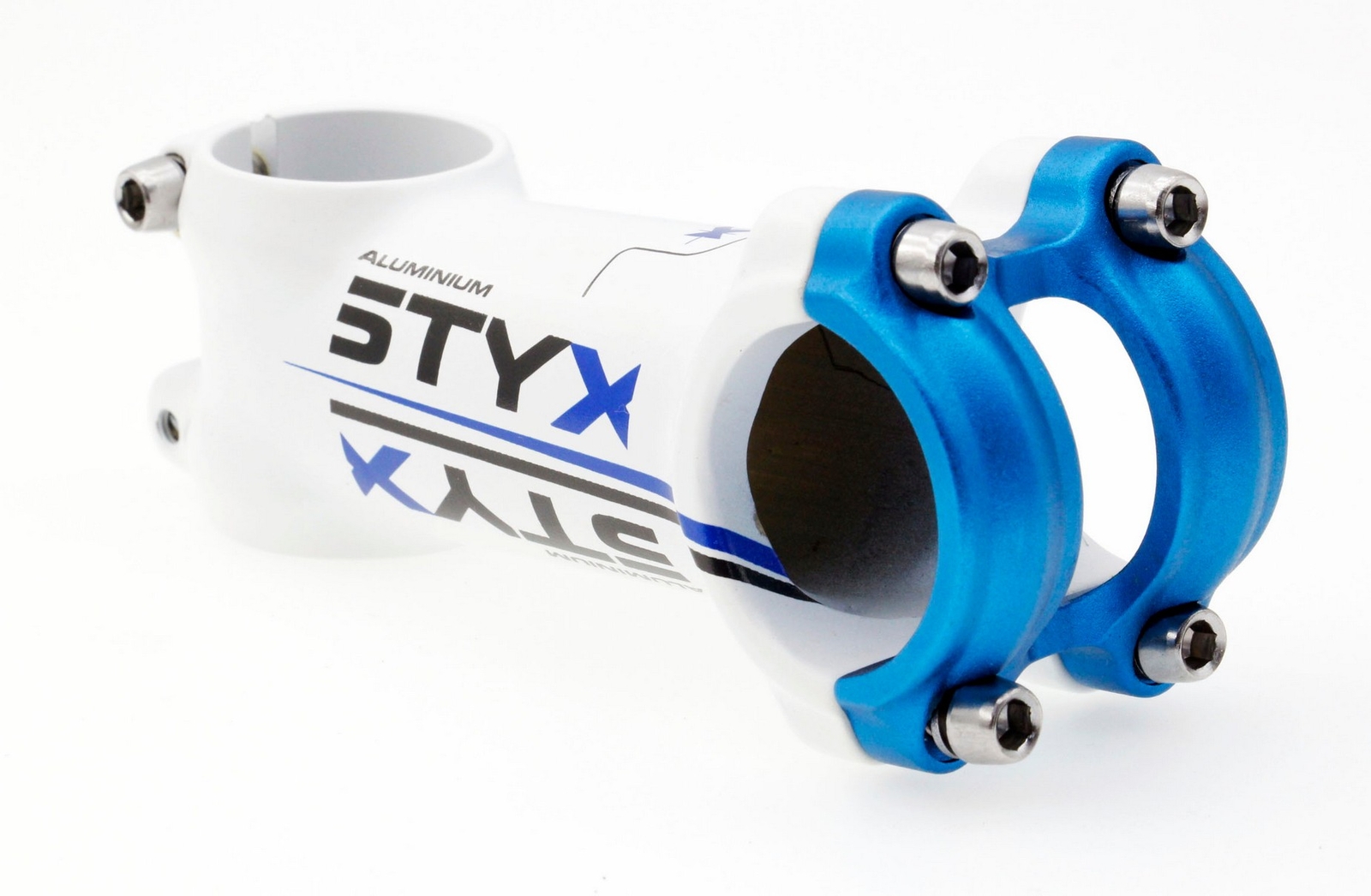 Styk Road MTB 29ER eBike Bike Stem 5-Degree 31.8MM 100MM White Blue