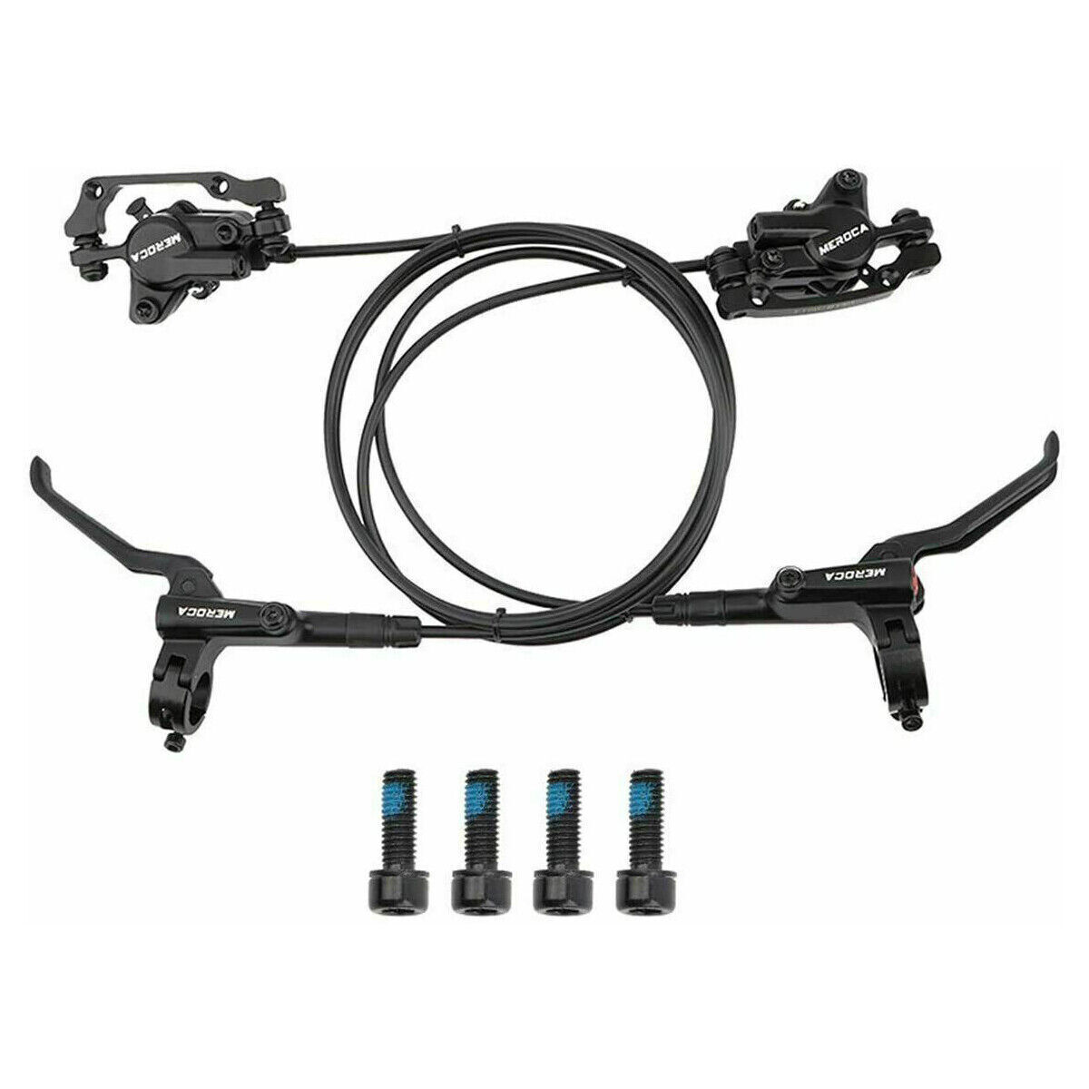 MTB Hydraulic Disc Brake Set Dual Piston Aluminum Alloy 800mm 1400mm Tubes