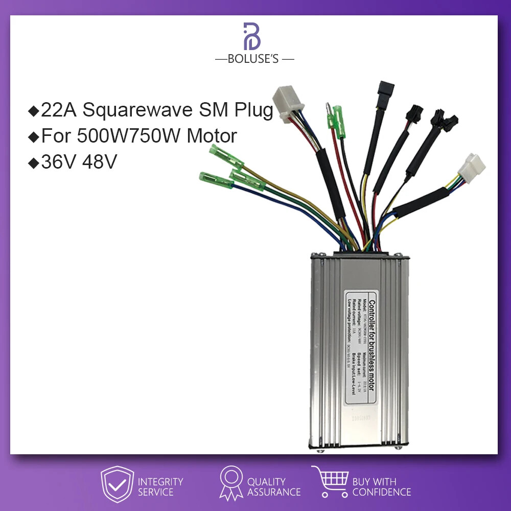 E-bike Square Wave Controller SM Plug 250W-3000W 15A-50A Motor Ebike Accessories