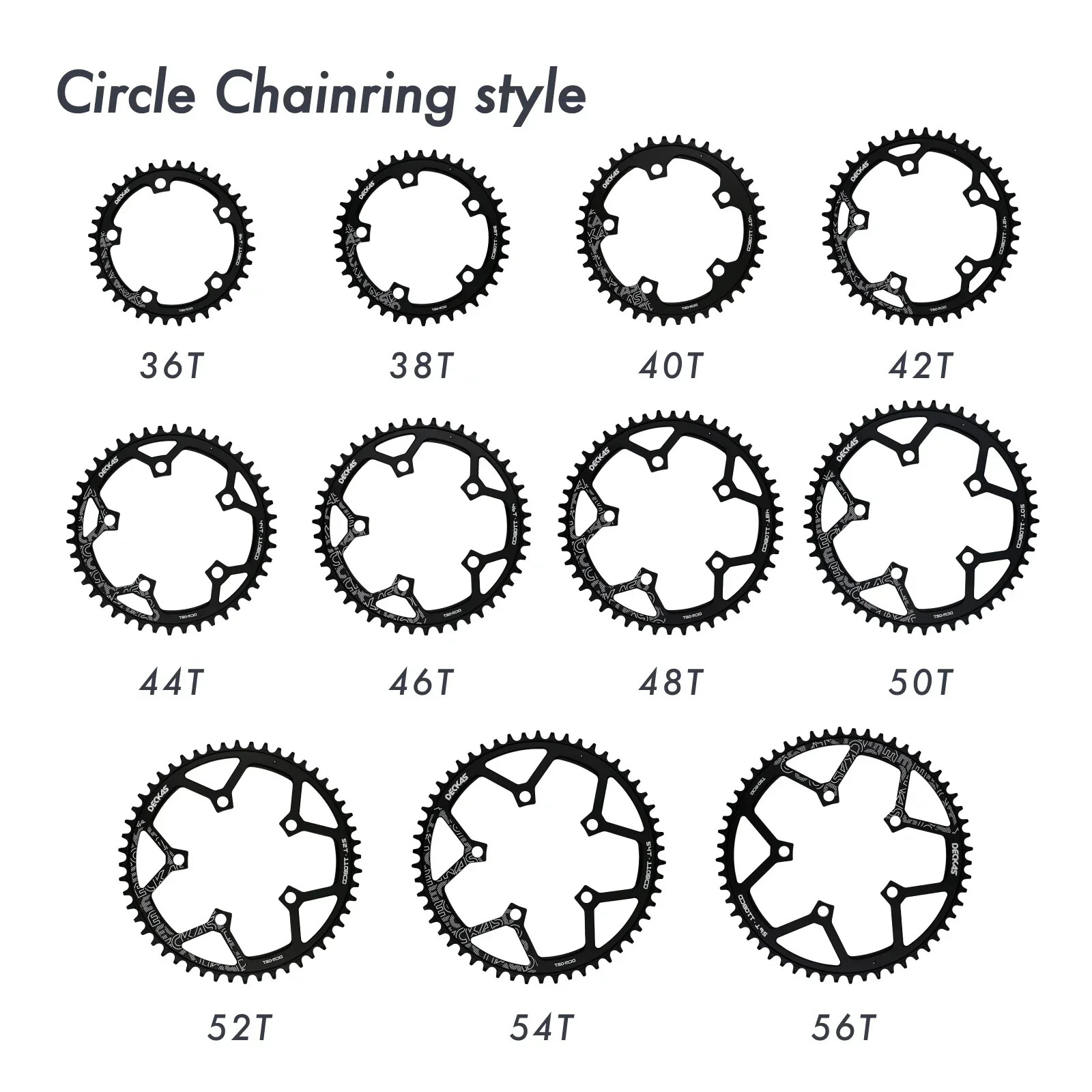 Deckas Chainring Round 110BCD for Force Red Rival S350 S900 36T To 56T