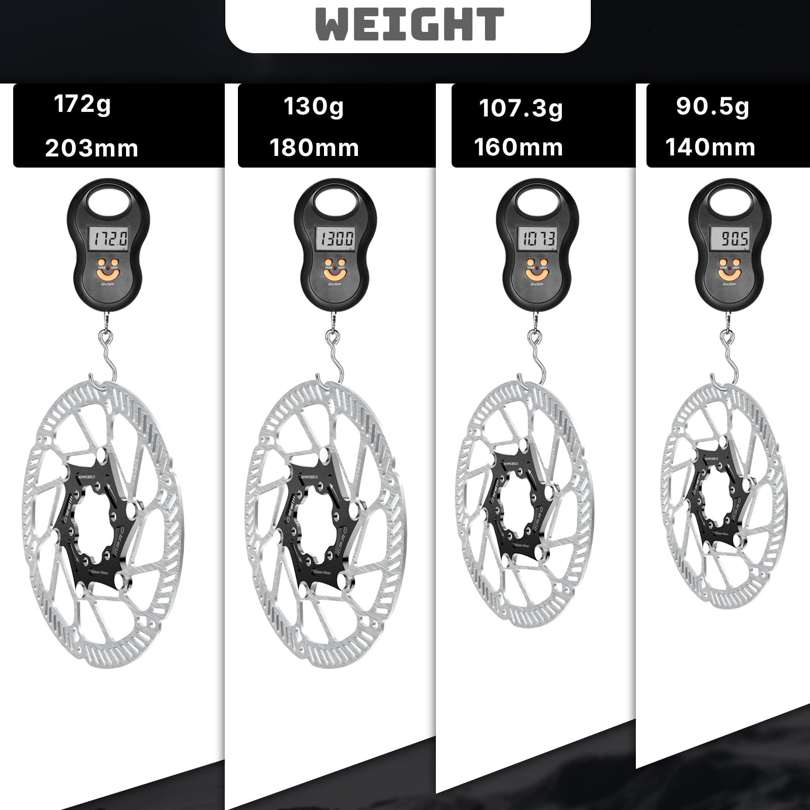 IIIPRO A2 140mm 160mm 180mm 203mm Floating Bike Disc Brake Rotor with 6 Bolts…