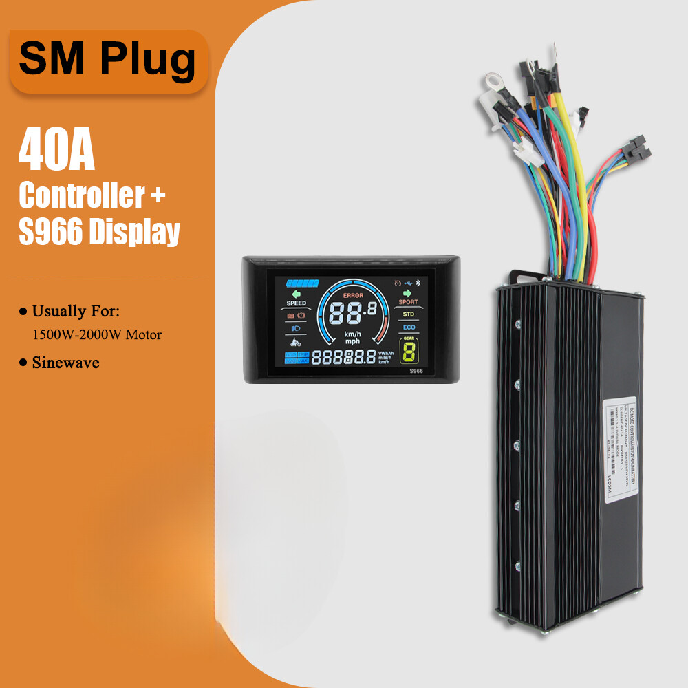 Ebike 36/48V Controller 40A Three-Mode Sine Wave with LCD Display Conversion Kit