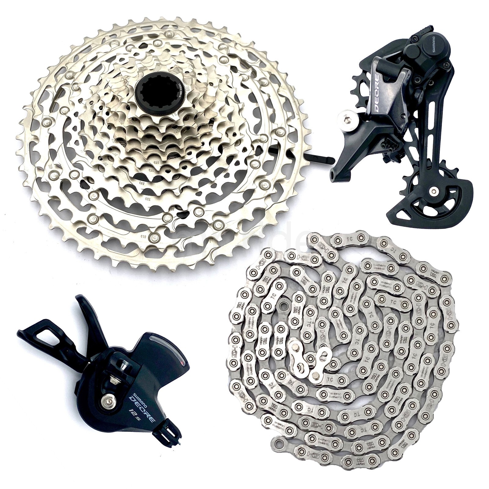 4pc Shimano Deore M6100 12 Speed Drivetrain Groupset 51T Shifter I-Spec EV Mount