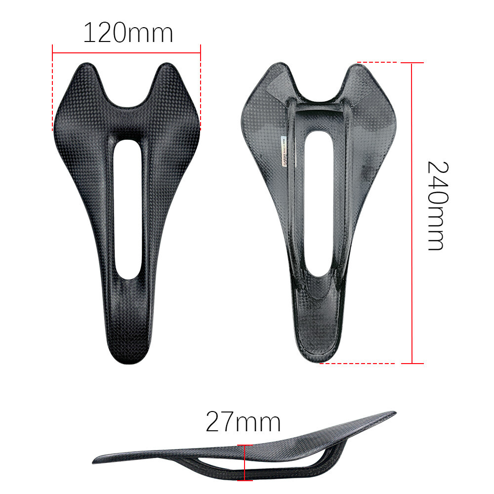 BALUGOE 50g Ultralight Carbon Road Bicycle Saddle Racing Bike Seat