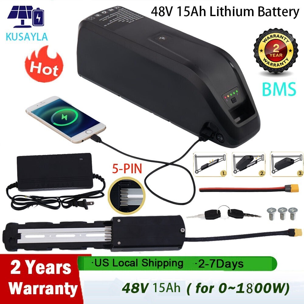 Ebike Lithium Battery 48V 15Ah 1800W 1500W 1000W 750W Electric Bike Panasonic
