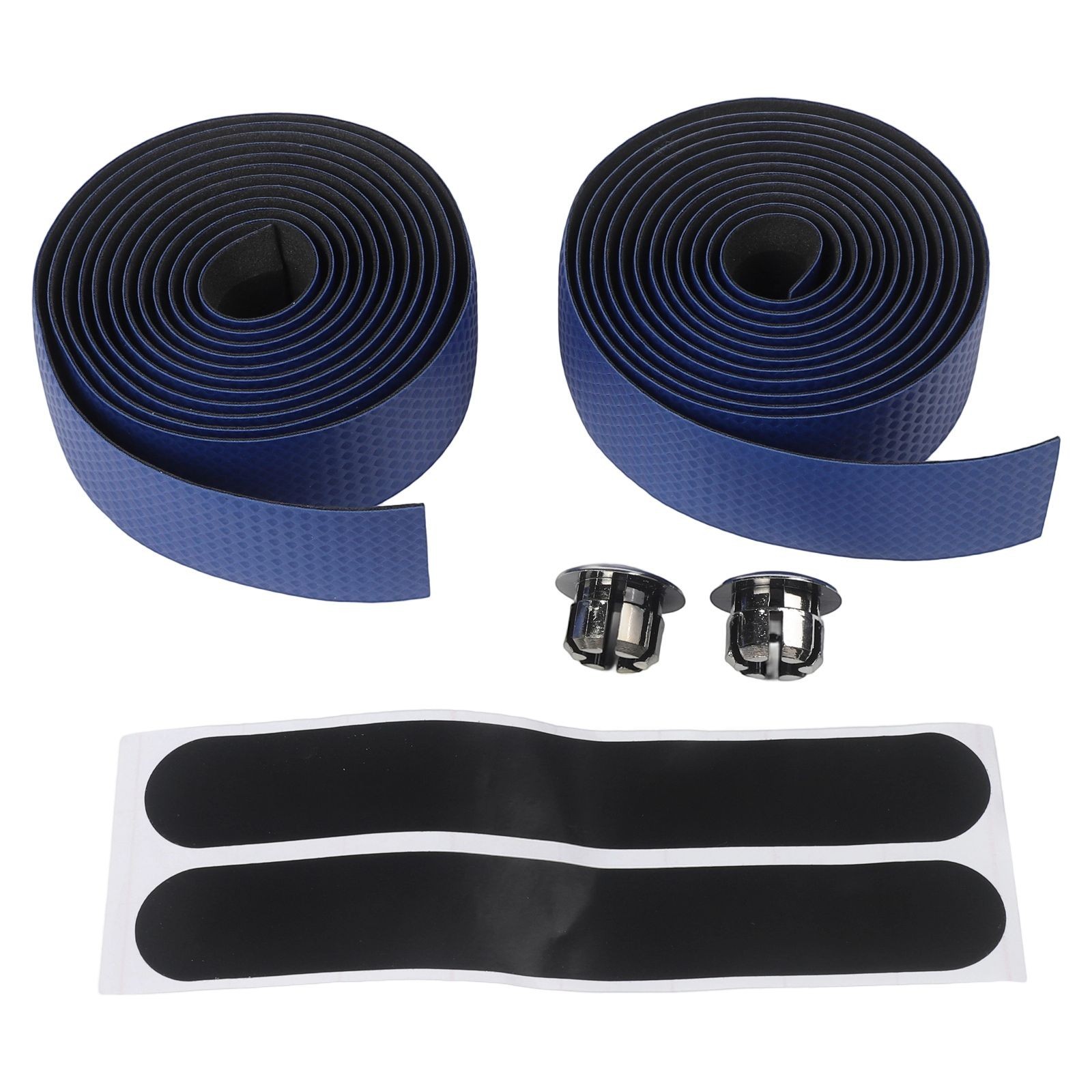 Carbon Fiber PU Leather Bike Handlebar Tape ?C Anti Slip Strap Belt Set