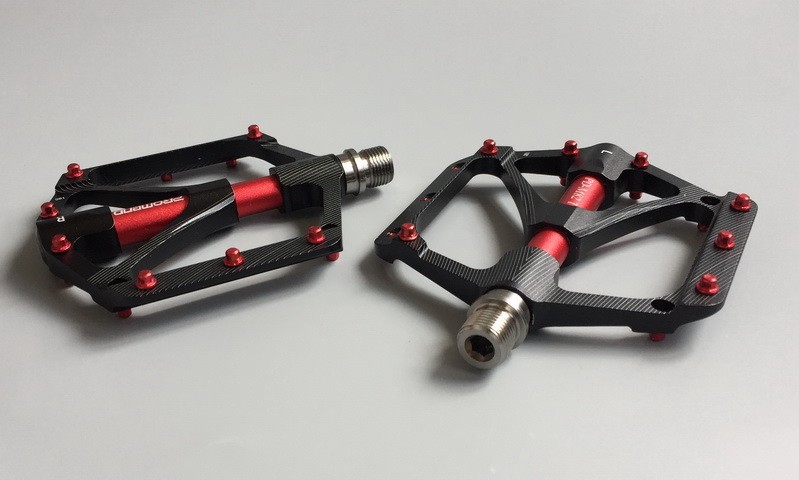 Aluminum titanum axle Road MTB Bike XC Bicycle Pedal Flat Pedals 3 Bearings