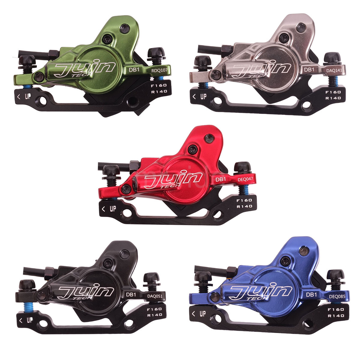 Black Juin Tech DB1 Hydraulic Disc Brake Set Front Rear MTB bike 160mm Rotors