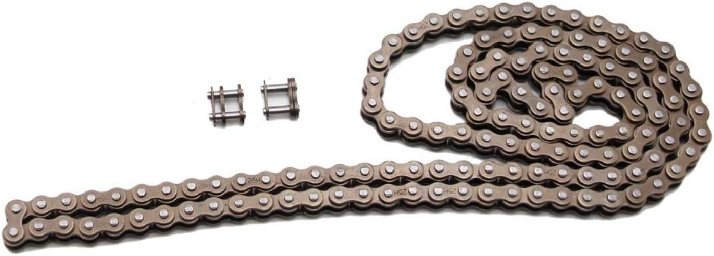 High Strength 25H 118 Links Chain with Master Links for 49cc Pocket Bikes & ATVs