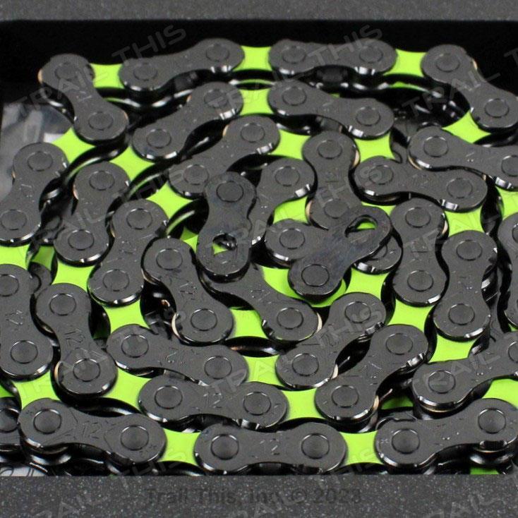 KMC DLC 12-Speed Green & Black Bike Chain 126L X12 fits SRAM Shimano