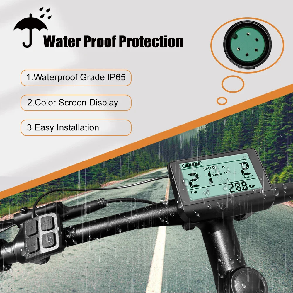 E-Bike LCD Display 760S UART Protocol for BBS01B BBS 02B BBSHD Mid Drive Motor