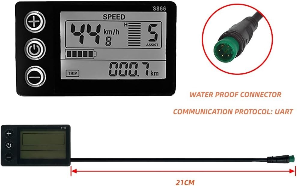Lightweight LCD Display Meter for Electric Bicycles – Speed Sensor & UART Tech