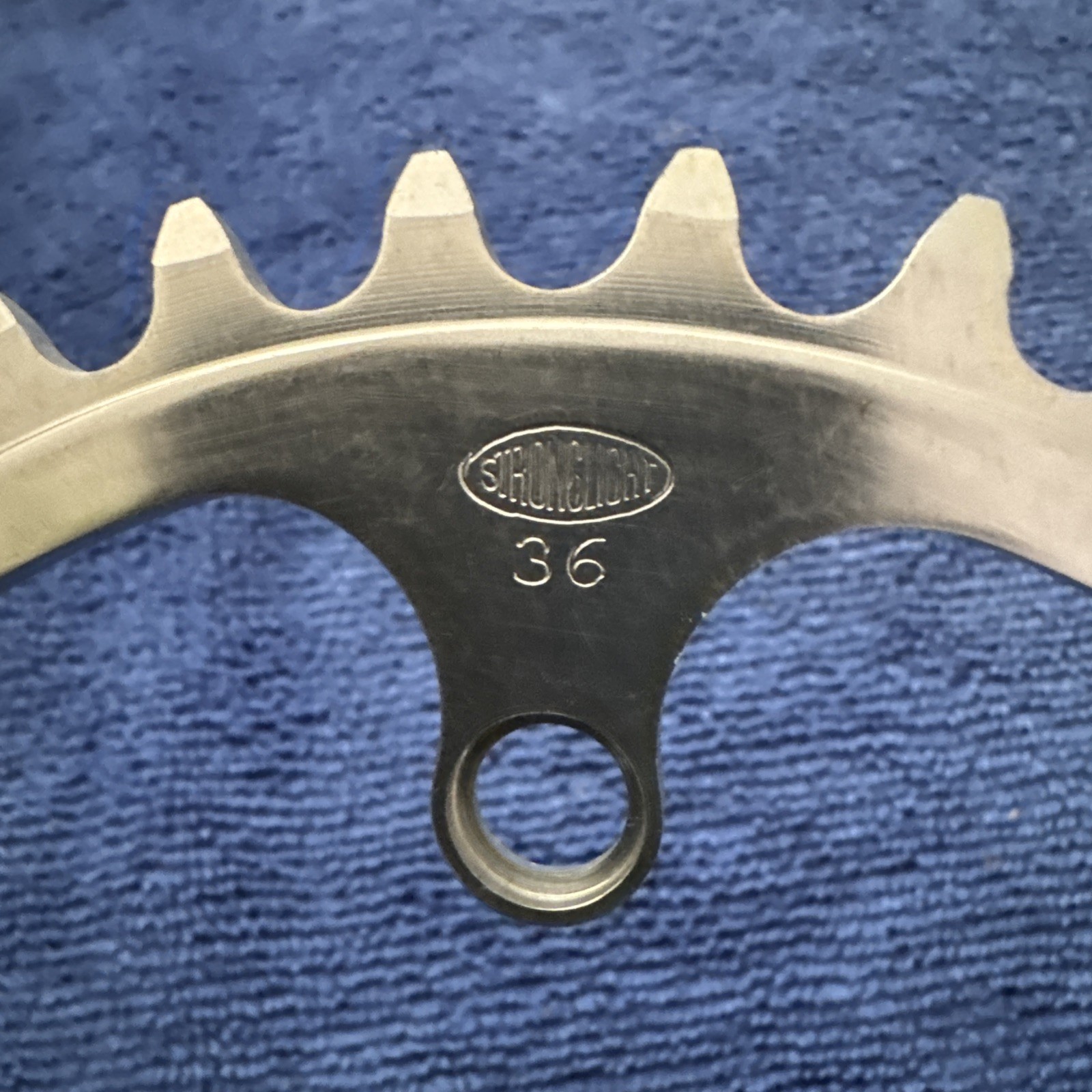 VNTG STRONGLIGHT ALY CHAINRING 86 BCD X 36T SIL FOR MODELS 80.99,100 NEW W/O PKG