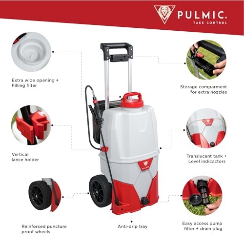 PULMIC Electric Sprayer Pegasus 35. 9.25-Gallon Cart 9 Gal Cart Sprayer