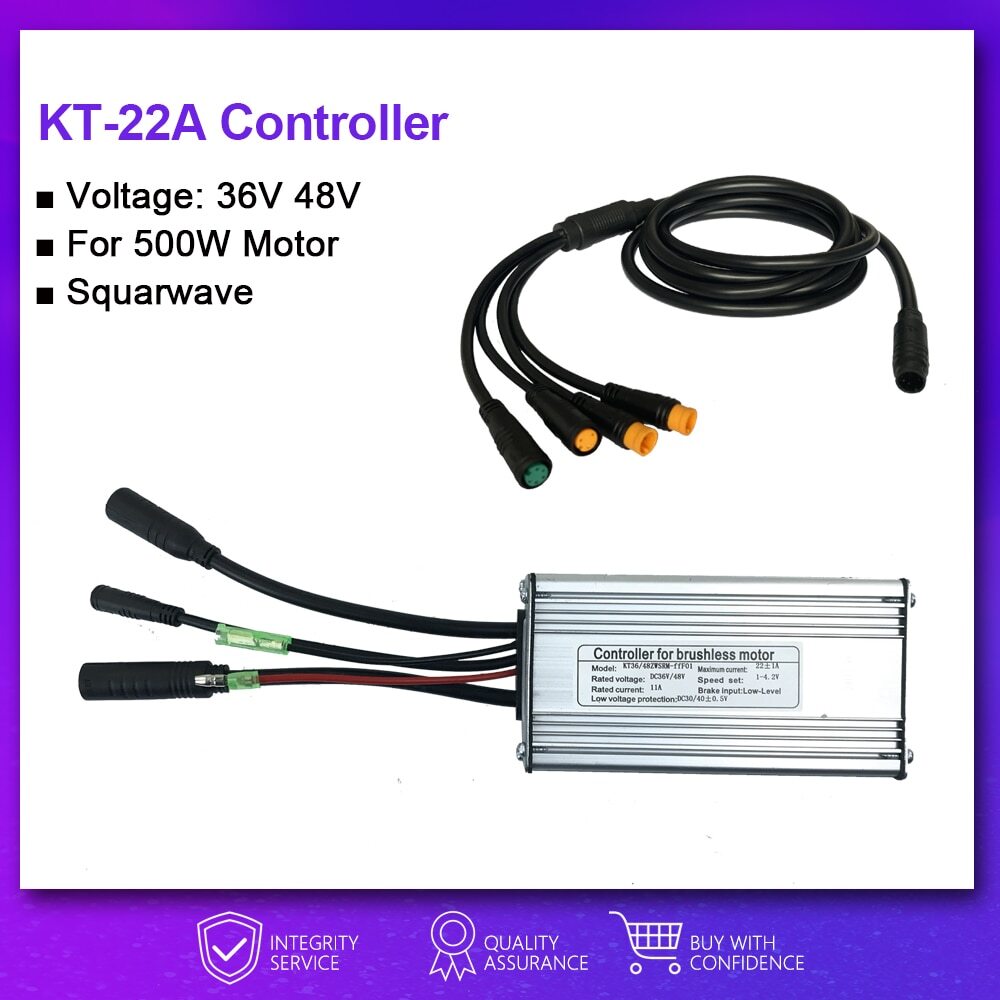 Squarewave Controller Electric Bike Scooter 15A-50A SM/Waterproof Plug Brushless