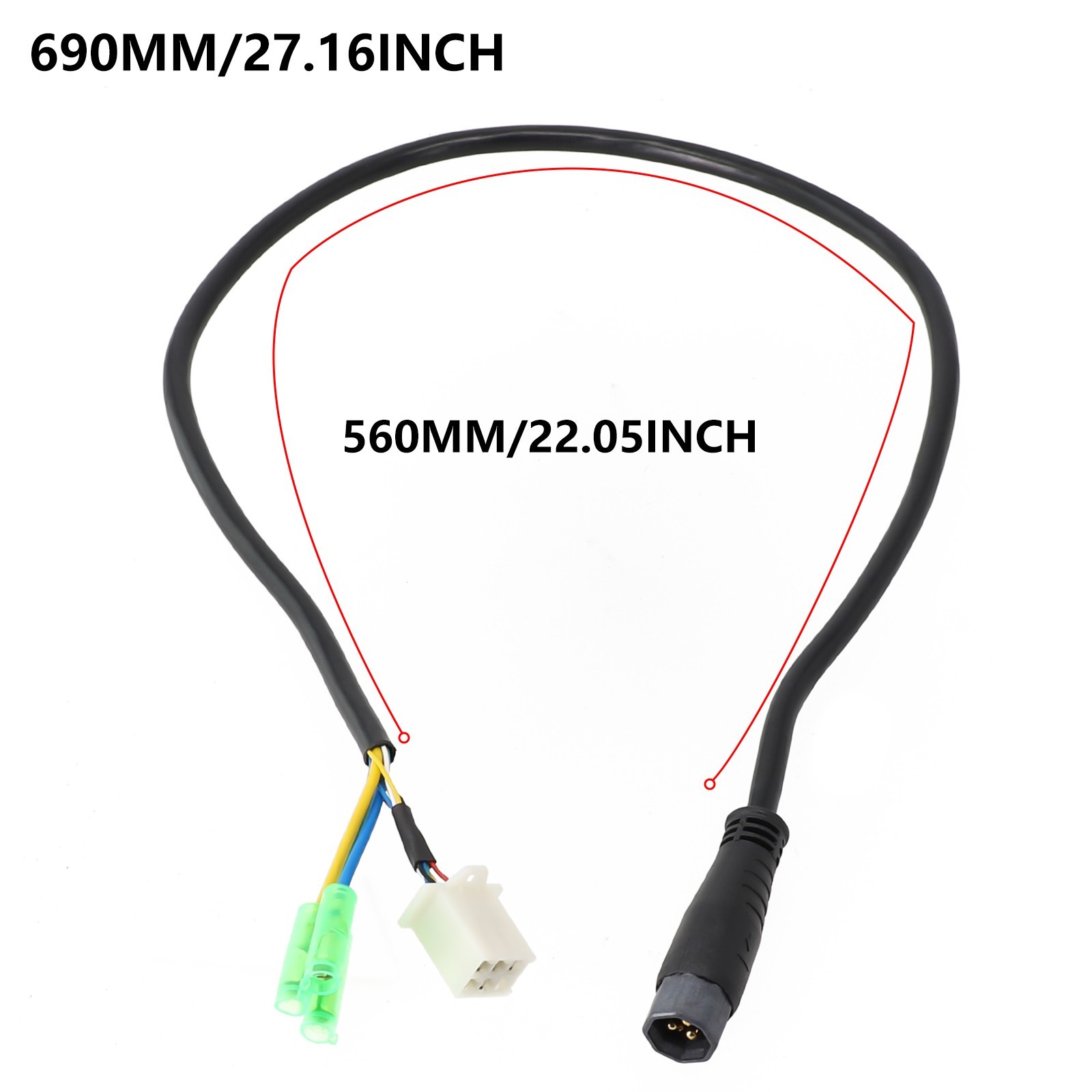 9Pin Motor Cable 60CM Adapter Cable/Male EBike Electric Bicycle Large Waterproof