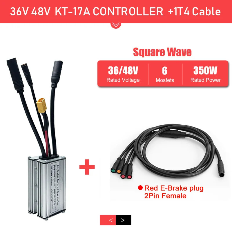 Ebike Sinewave Controller 36V 48V Waterproof Brushless 250-1000W 1T4 2pin female