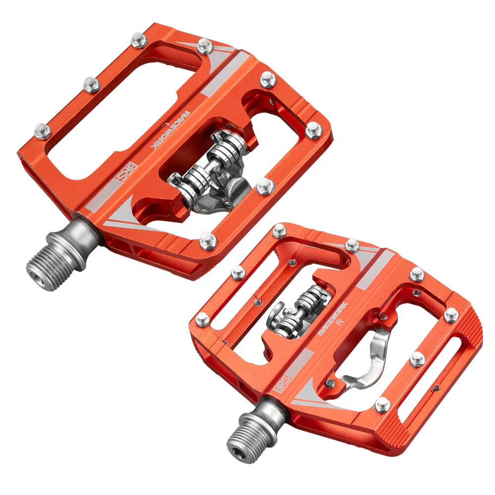 Mountain Bike Clipless Pedal Set Single Side Clip Compact Double Function