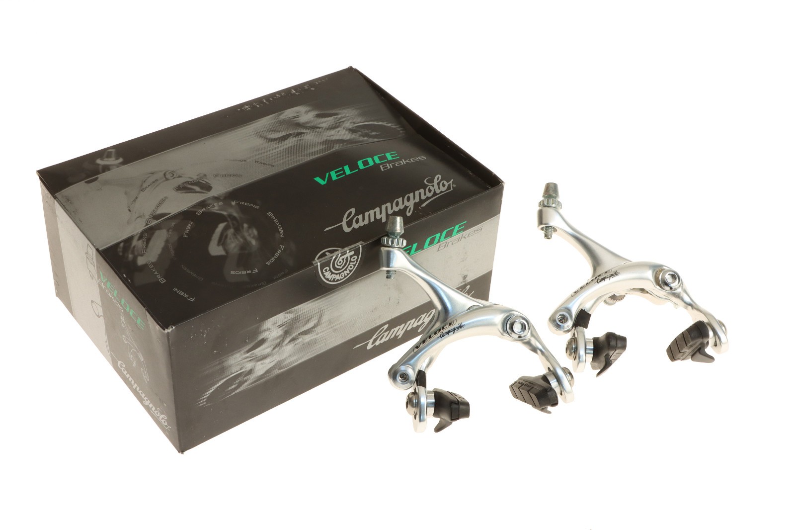 Campagnolo Veloce Brake Calipers Pair Rim Dual Pivot BR02-VL Silver 2002 NOS NEW