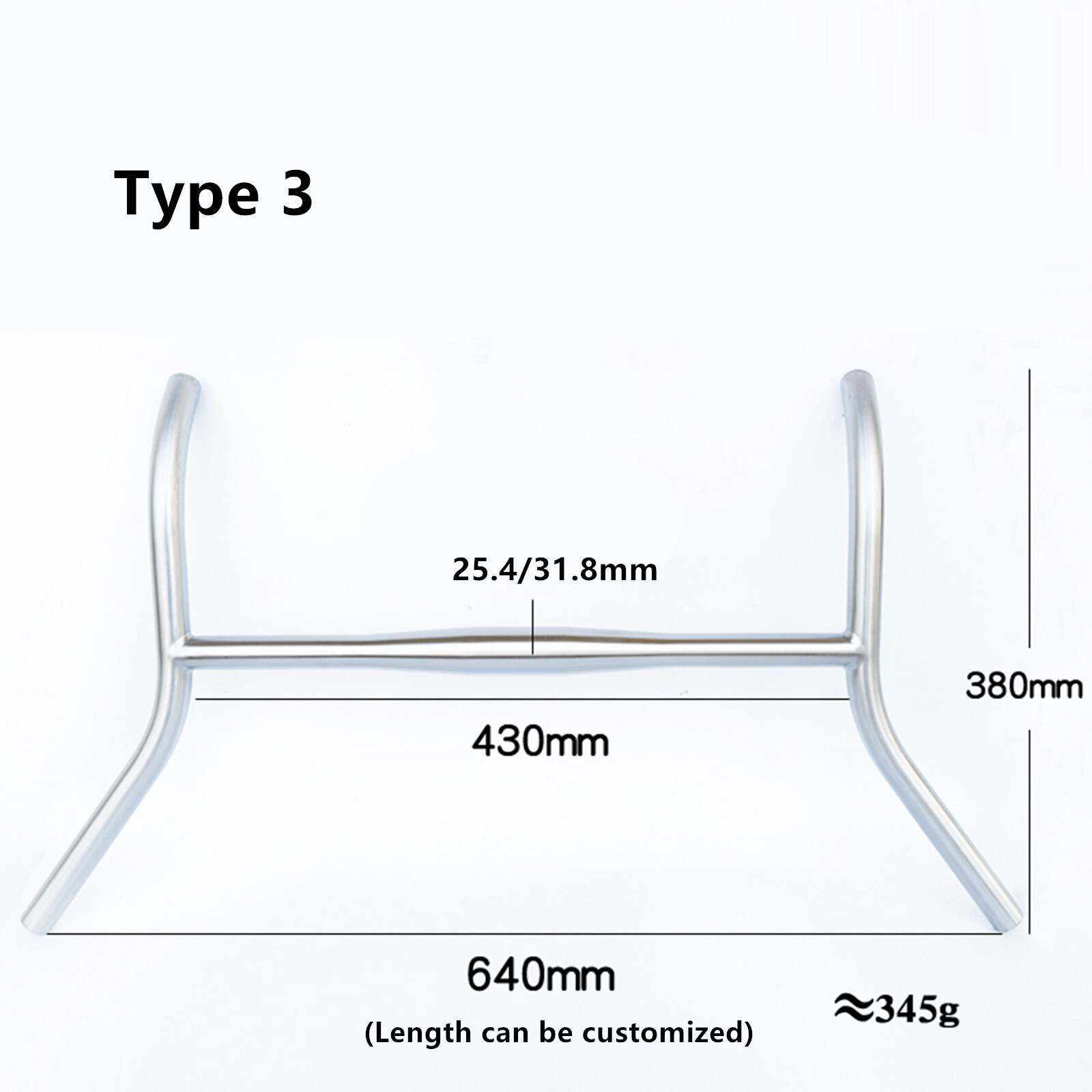 Titanium Bicycle Bike Handlebar Rest Bar Riser Handle Bar 560-760mm