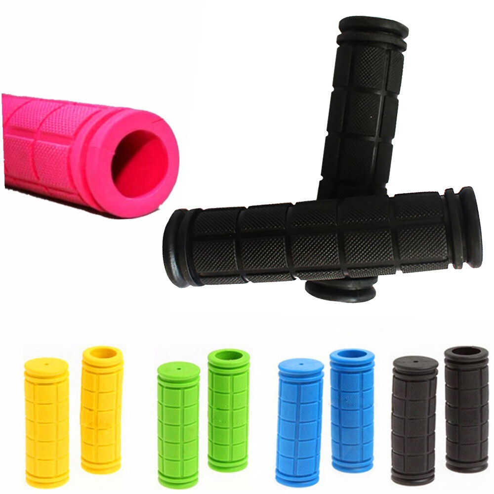 2 PC Mountain Bike Bicycle Cycling Handlebar Anti-Slip Soft Rubber Hand Grips