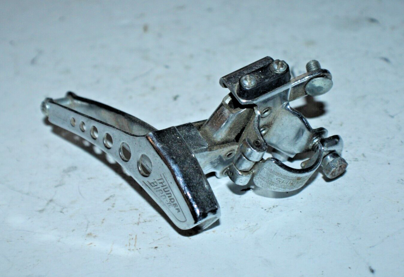 Shimano Thunder Bird II Vintage Double Front Derailleur 25.4mm Silver Ships USA!