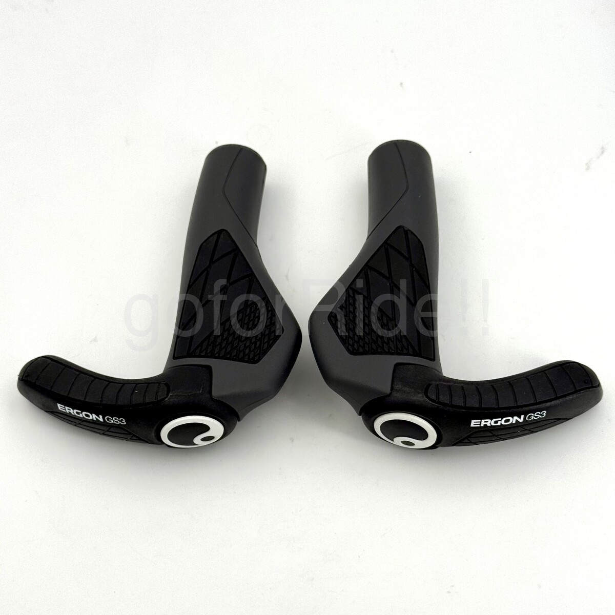 Ergon GS3 Large E-MTB Lock-On Grips Pair 3-Finger Bar End Anti-Slip Gray/Black