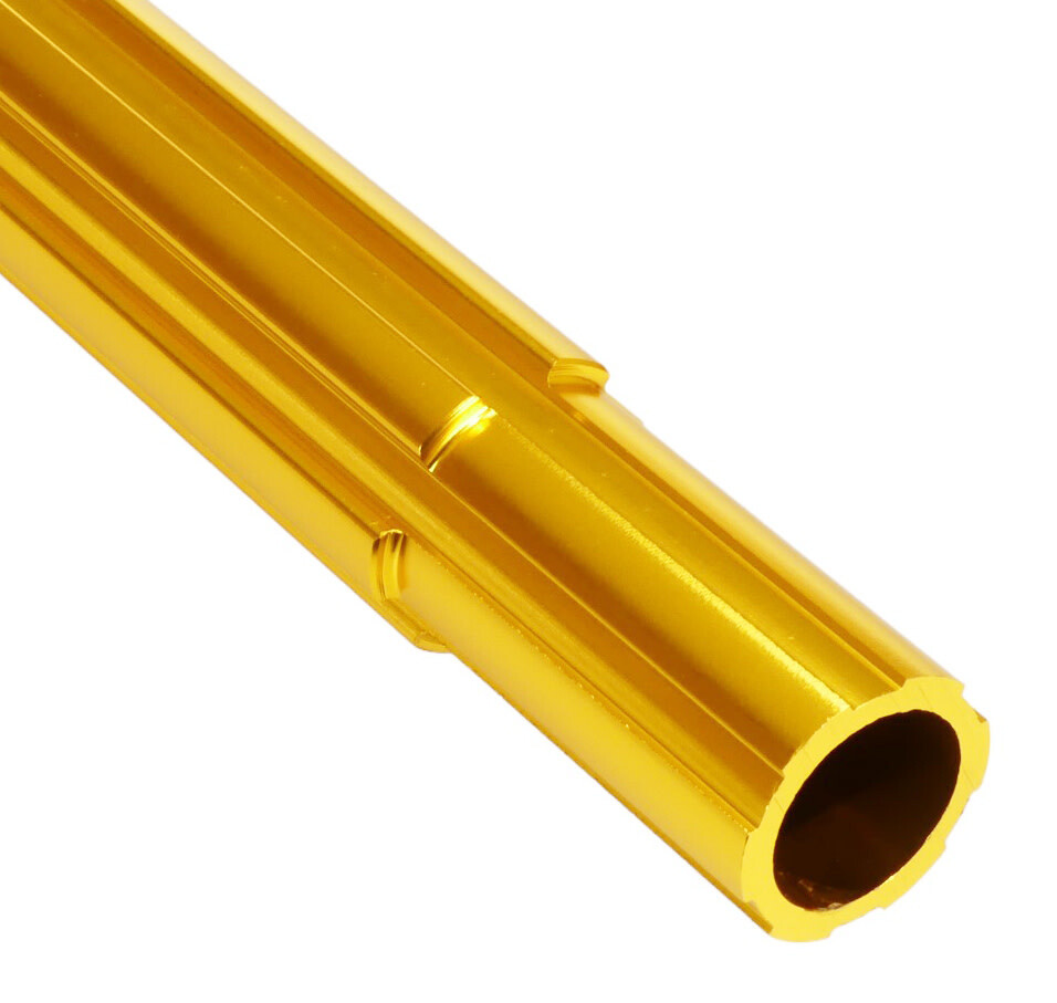 Fluted aluminum alloy bicycle seat post 25.4mm (1″) 450mm – GOLD