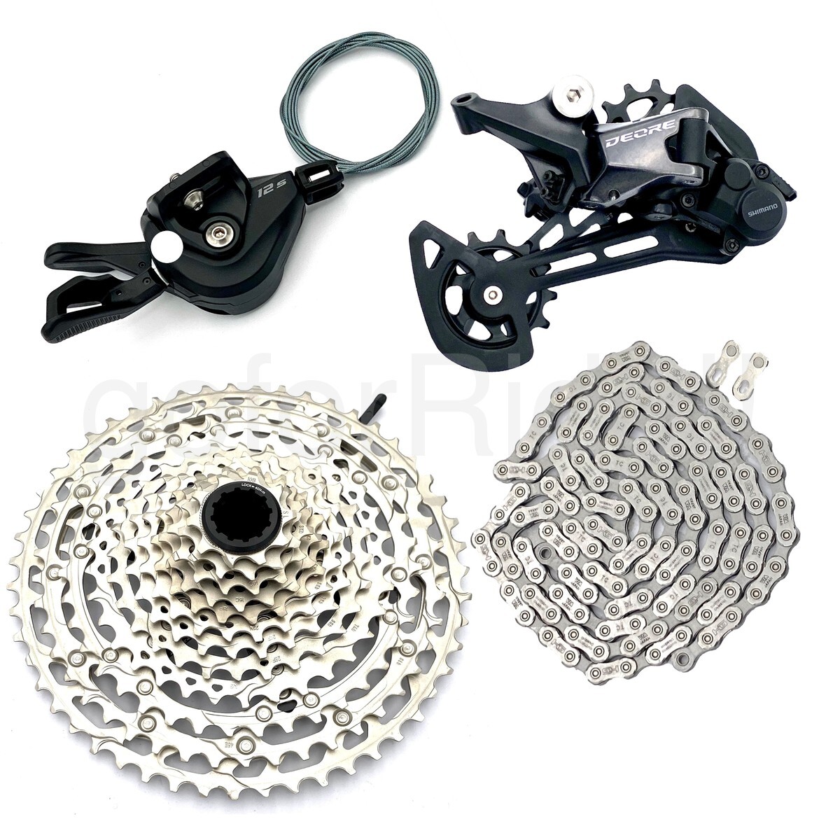 Shimano Deore M6100 Shifter I-Spec,Rear Derailleur 1×12 Spd Group 51T+Chian 4pcs