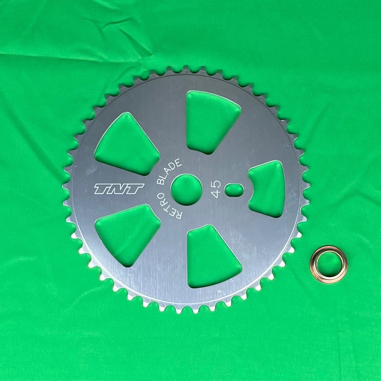 TNT Bicycles 45 Tooth Retro Blade Sprocket Silver